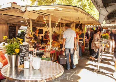 Marktstand auf dem Isemarkt